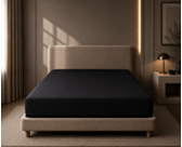 Draps housse noir intense 