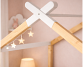 Lit cabane pour enfant - Oscar - 60x120 cm 
