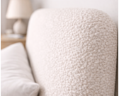 Tête de lit tissu bouclé 
