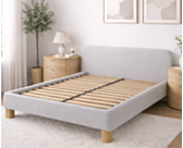 Lit sommier tapissier, tête de lit 