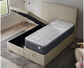 Bed met Opbergruimte Cassia Beige - 180x200 cm