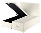 Bed met opbergruimte Cassia Wit Gekruld  - 90x190 cm