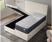 Bed met opbergruimte Cassia Wit Gekruld  - 90x190 cm