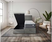 Bed met Opbergruimte Cassia Grey - 140x200 cm