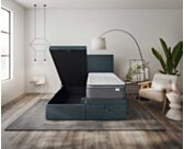 Bed met Opbergruimte Cassia Blauw - 140x200 cm