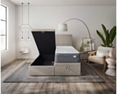 Bed met Opbergruimte Taupe - 90x200 cm