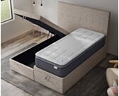 Bed met Opbergruimte Cassia Taupe - 160x200 cm