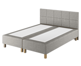 Boxspring Dayton Merlot Grijs - 90x190 cm