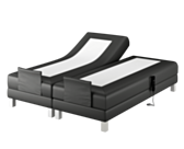 Boxspring Eton Elektrische Cabernet Zwart - 200x200 cm