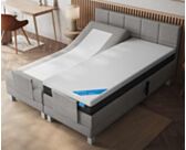 Boxspring Eton Elektrische Merlot Grijs - 140x200 cm