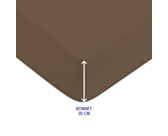 Hoeslaken Taupe Katoen 30 - 140x200 cm