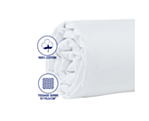 Hoeslaken Wit Katoen 25 - 160x200 cm