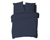 Hoeslaken satijn Marine 35 - 160x200 cm