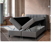 Bed met Opbergruimte Omega Grey - 180x200 cm