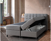Bed met Opbergruimte Omega Grey - 180x200 cm