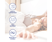 Hoeslaken satijn Beige 35 - 140x190 cm 