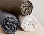 Hoeslaken Taupe Katoen 25 - 90x200 cm