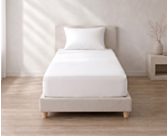 Ambiance hoeslaken percale Blanc hoekhoogte 35 - 80x200 cm