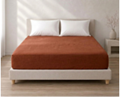 Percale-hoeslaken Henna Bonnet 35, 140 x 200 cm