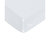 Hoeslaken Wit Katoen 25 - 70x190 cm