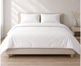 Housse de couette percale blanc 