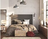 Hoofdeinde Kahaia Page Grey 140 - H120 cm