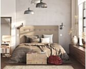 Hoofdeinde Kalmia Taupe 100 - H120 cm