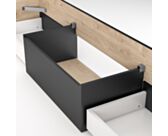 Bed Michigan Eik/Zwart - 140x190 cm