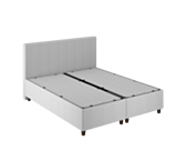 Bed met Opbergruimte Alpha Lichtgrijs - 140x200 cm