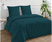 Dekbedovertrek Katoen Petrole - 240x260 cm