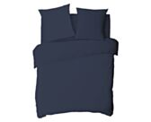 Hoeslaken satijn Marine - 140x190 cm