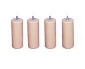 Set van 4 Cilindrische Blanke Lak Poten - H15 cm