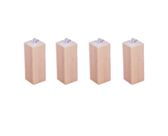 Set van 4 Vierkante Blanke Lak Poten - H20 cm