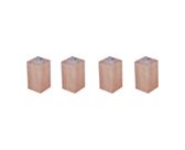 Set van 4 Vierkante P3 Blanke Lak Poten - H20 cm