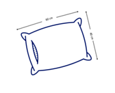 Kussensloop Katoen Blauw - 40x60 cm