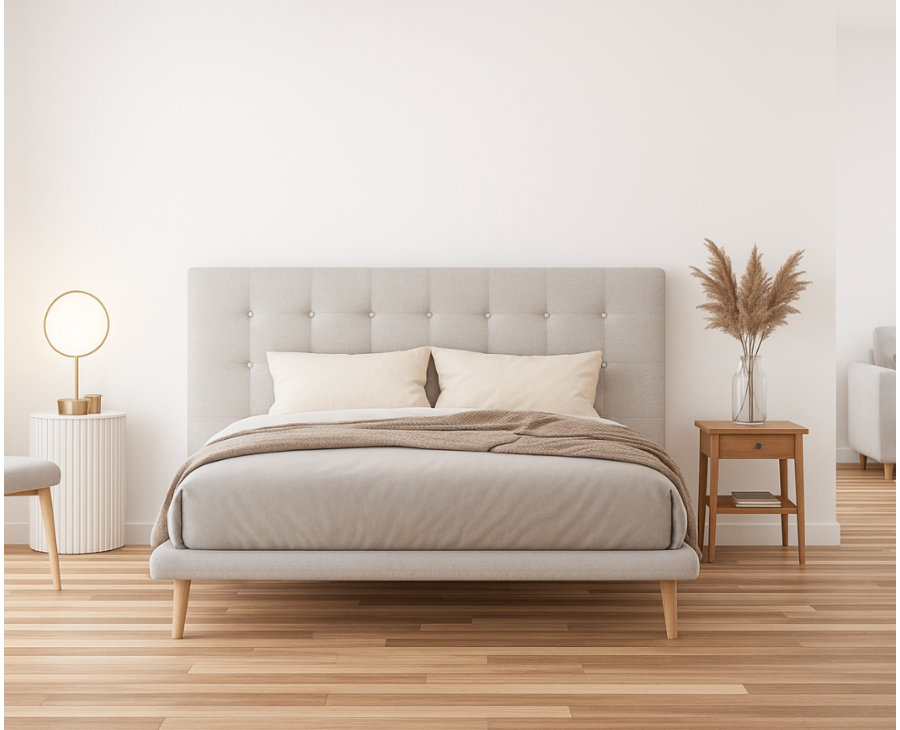 Tete de lit Zeliz gris 115h 160cm 