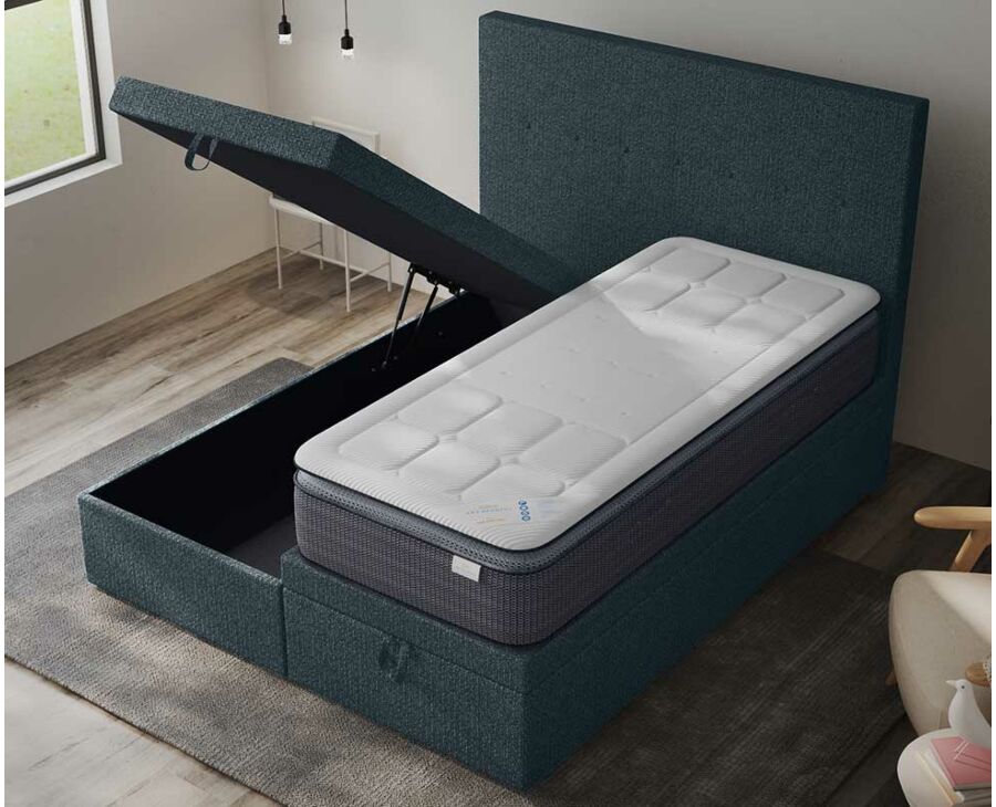 Bed met Opbergruimte Cassia Blauw - 140x190 cm
