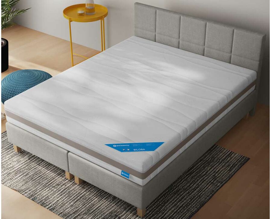 Boxspring Coventry Merlot Gris - 140x190 cm
