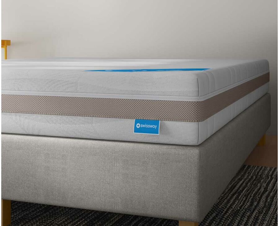 Boxspring Coventry Merlot Gris - 140x190 cm