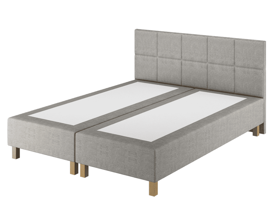 Boxspring Dayton Merlot Grijs - 200x200 cm