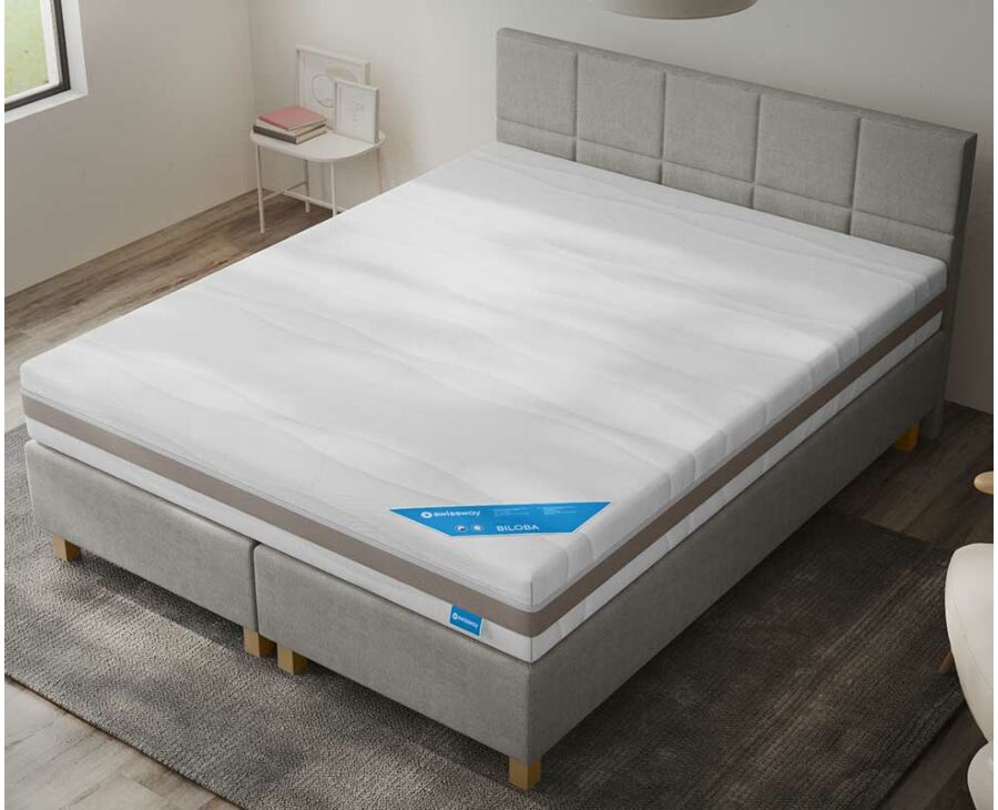 Boxspring Dayton Merlot Grijs - 200x200 cm