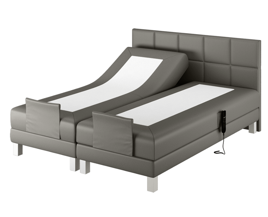 Boxspring Eton Elektrische Cabernet Antraciet - 160x200 cm