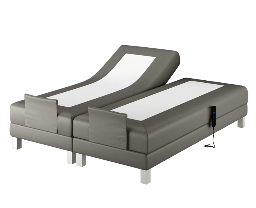 Boxspring Eton Elektrische Cabernet Antraciet - 160x200 cm