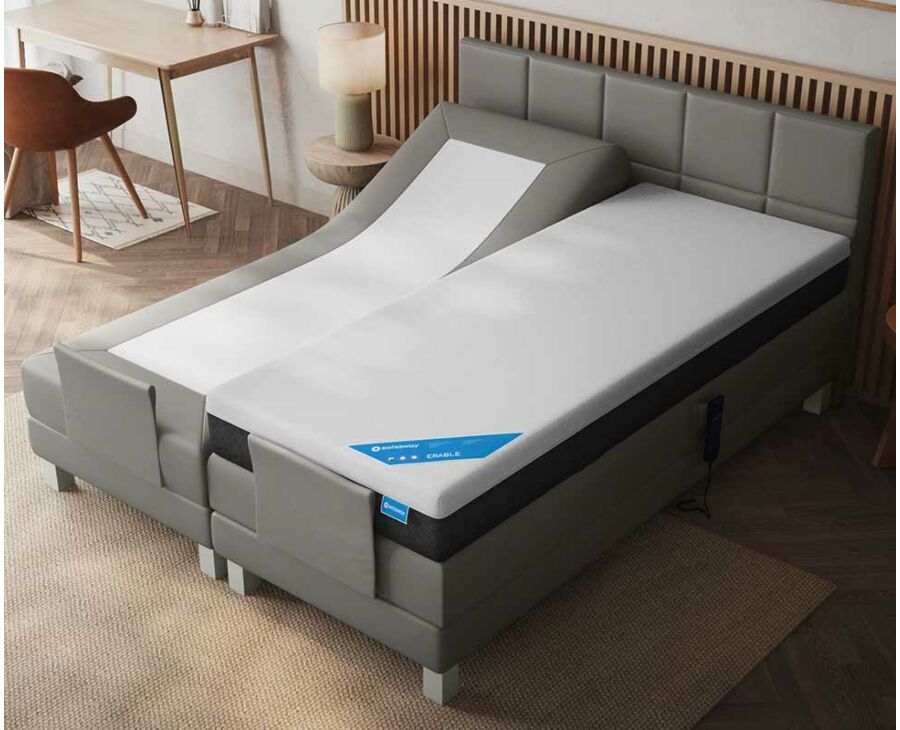 Boxspring Eton Elektrische Cabernet Antraciet - 160x200 cm