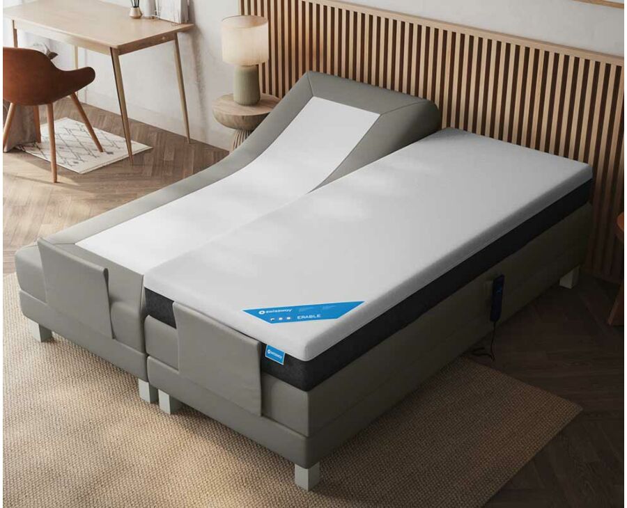 Boxspring Eton Elektrische Cabernet Antraciet - 160x200 cm