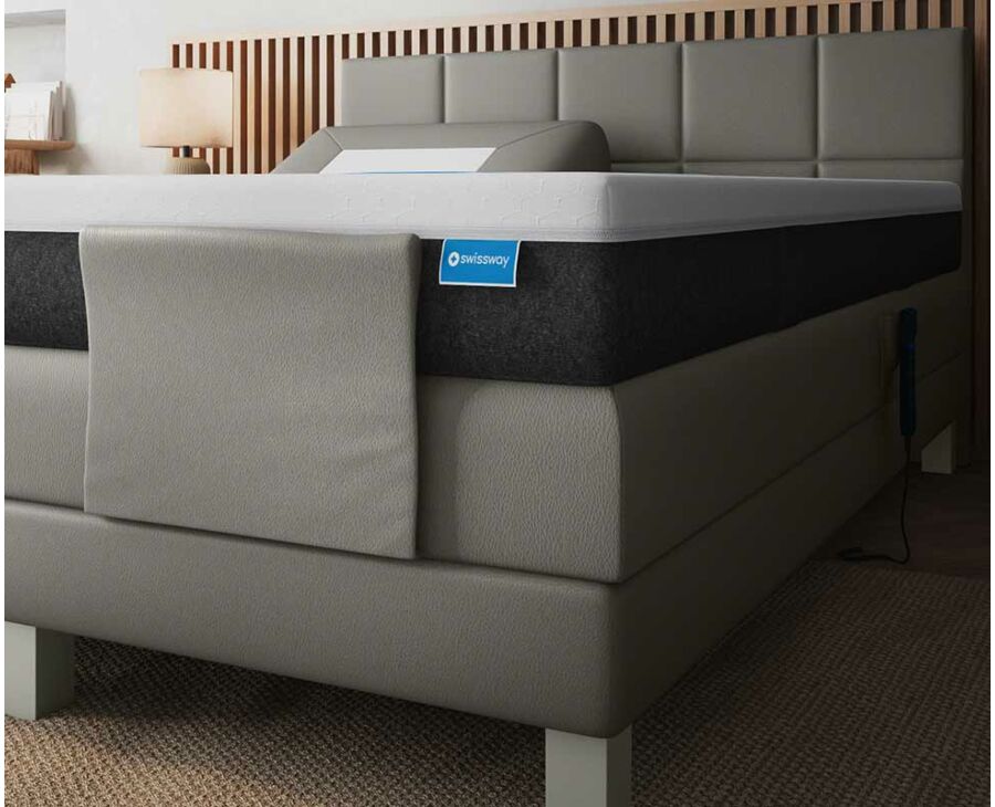 Boxspring Eton Elektrische Cabernet Antraciet - 160x200 cm