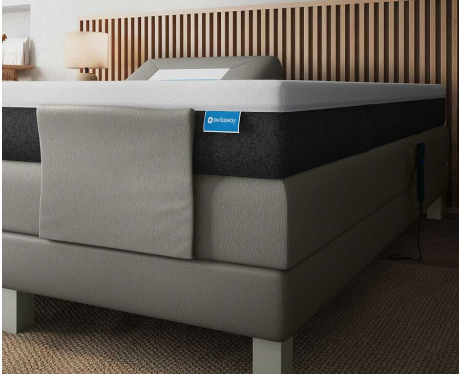 Boxspring Eton Elektrische Cabernet Antraciet - 160x200 cm