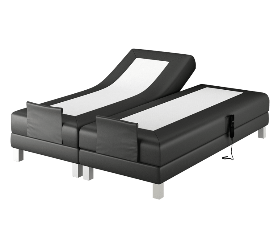 Boxspring Eton Elektrische Cabernet Zwart - 180x200 cm