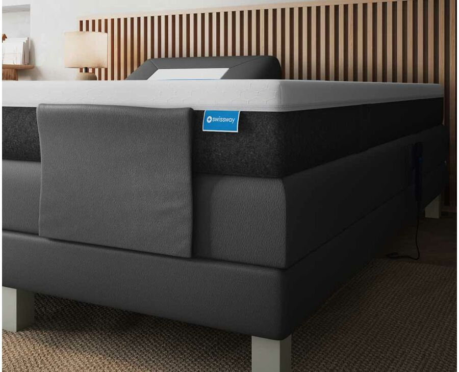 Boxspring Eton Elektrische Cabernet Zwart - 180x200 cm