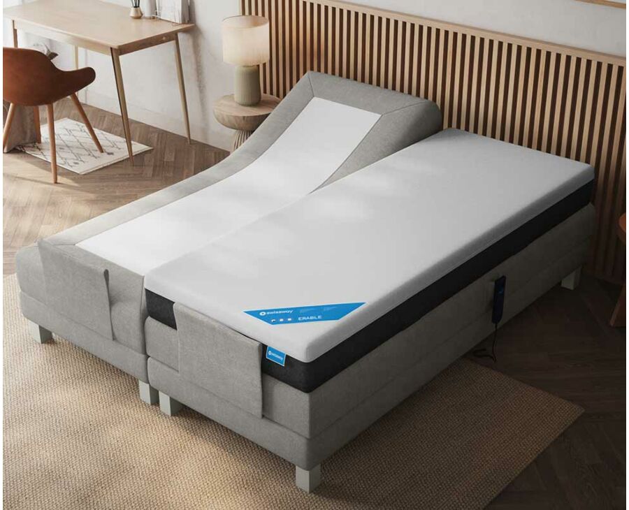 Boxspring Eton Elektrische Merlot Grijs - 140x190 cm